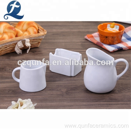 Custom White Ceramic Tea Coffee Cup With Handle